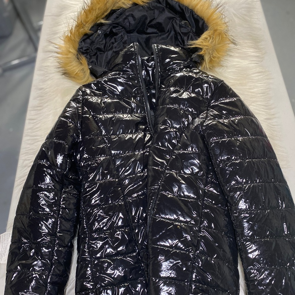 Boohoo Shiny Black Puffer Jacket